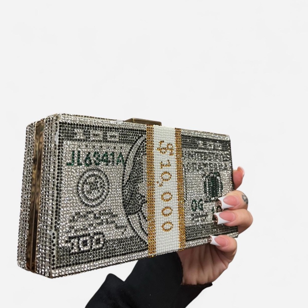 Crystal Money Clutch